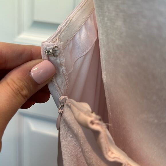 Express Size 12 Two-Tone Pink Ruffled Strapless Dress - Picture 7 of 10